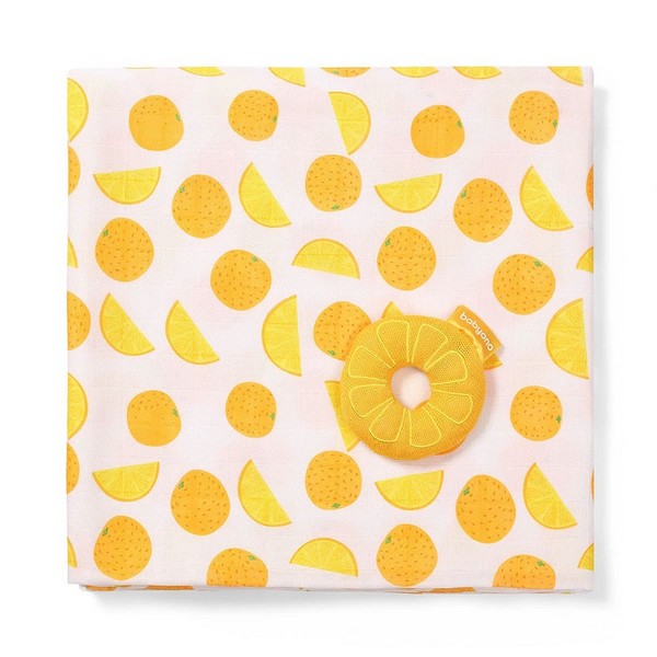Продукт Babyono - Бебешка пелена бамбук и муселин с играчка 120x120 см. - 0 - BG Hlapeta